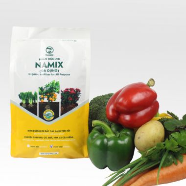 Phân hữu cơ đa dụng namix bịch 1kg trồng rau, củ, quả, hoa và cây kiểng