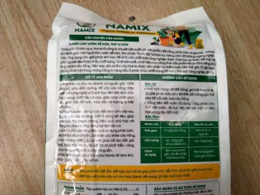 Phân hữu cơ trồng rau namix dạng viên bịch 1kg