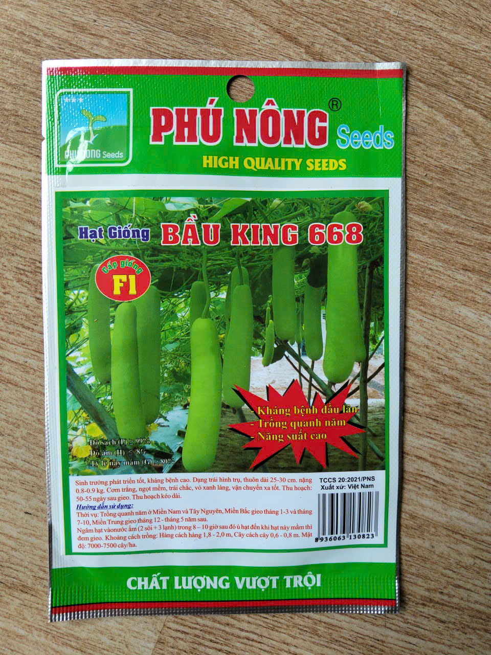 Hạt giống bầu xanh Phú Nông