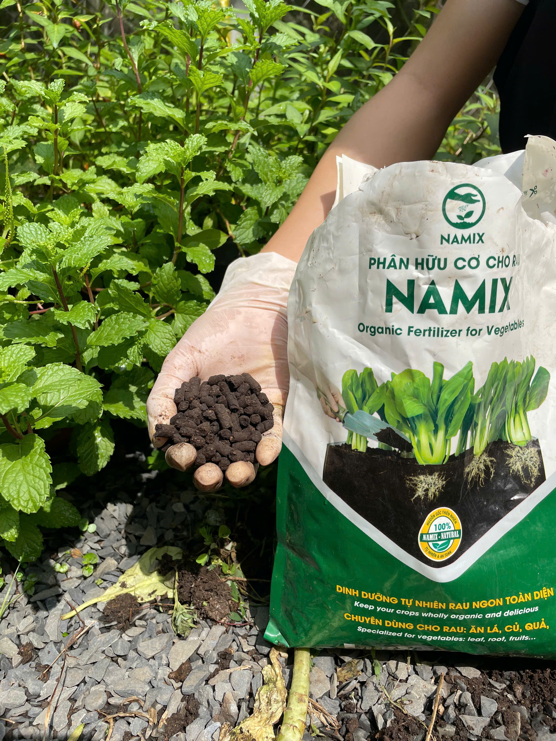 Ph&acirc;n hữu cơ trồng rau namix